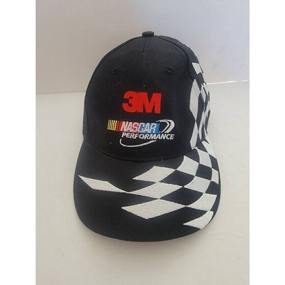 Head To Toe Men's Black Pre-Curved Brim 3M Nascar Performance Hat One Size - Picture 1 of 3